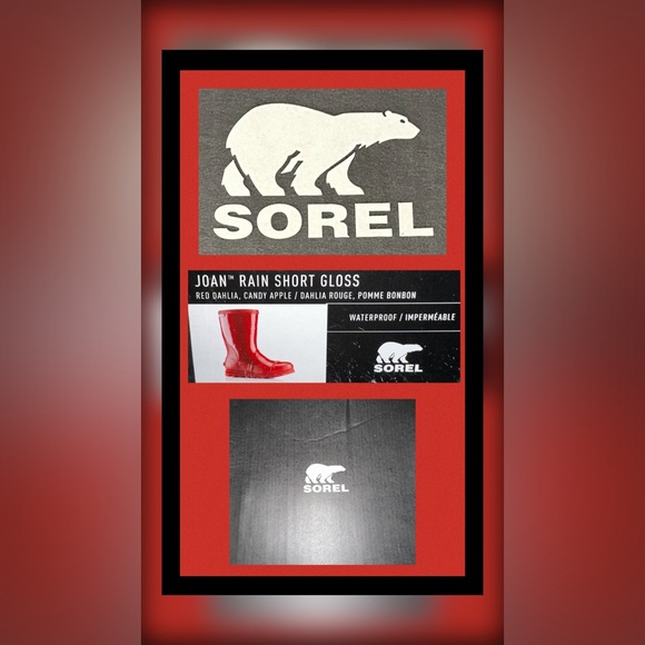 Sorel Jane Short Gloss Rain Boots Red Dahlia Candy Apple Women’s Size 7 NIB - Picture 15 of 15